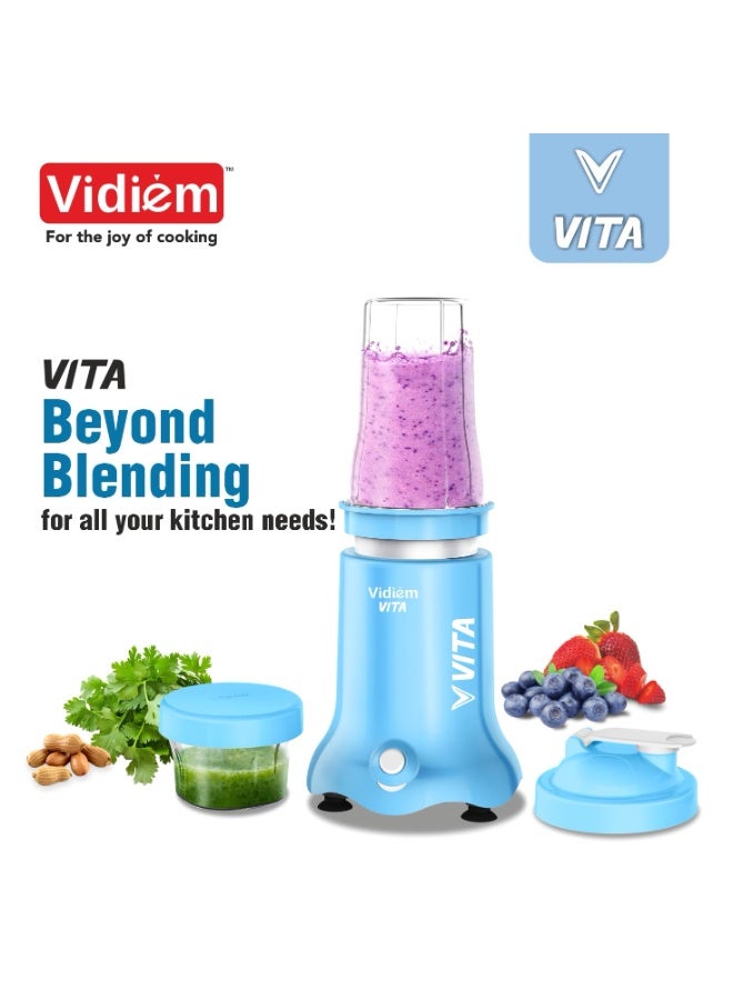 Vidiem Vita 500 W Personal Blender/Mixer/Grinder/Smoothie Maker | 22000 RPM Aria CoolTec Motor | 2 Transparent Jars (500 ml + 250 ml) | 3 Year Motor Warranty | Beyond Blending - Image 2